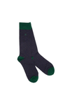 Swole Panda Spotted Forest Green Bamboo Socks, Navy