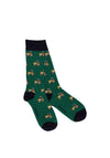 Swole Panda Tractor Bamboo Socks, Green UK7-11
