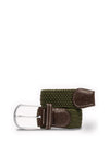 Swole Panda Woven Belt, Khaki Green