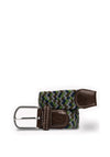 Swole Panda Zig Zag Woven Belt, Green & Blue