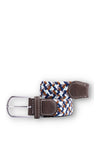 Swole Panda Zig Zag Woven Belt, Navy, Grey & Brown