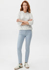 Barbara Lebek Drawstring Neck Top, White