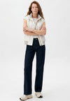 Barbara Lebek Ribbed Trim Padded Gilet, White