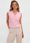 Kate & Pippa Button Up Vest Top, Pink