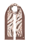 Joseph Ribkoff Wool Abstract Print Scarf, Beige Multi