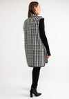 Serafina Collection Houndstooth Knit Gilet, Black and White