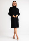 Serafina Collection High Neck Jumper Dress, Black