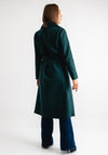 Serafina Collection One Size Belted Coat, Green