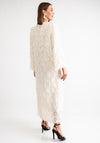 Serafina Collection Fringe Trim Long Dress, Cream