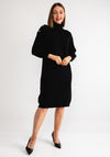 Serafina Collection Gold Bee Button Jumper Dress, Black