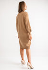 Serafina Collection Gold Bee Button Jumper Dess, Camel