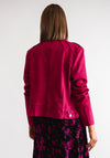 Serafina Collection Faux Suede Biker Jacket, Pink