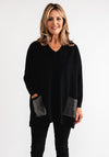 Serafina Collection Embellished Pocket Jumper, Black