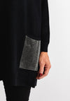 Serafina Collection Embellished Pocket Jumper, Black