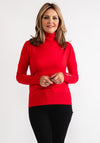 Serafina Collection Polo Neck Sweater, Red