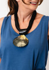 Serafina Collection Shell Chunky Necklace, Black