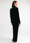 Serafina Collection Velvet Blazer and Trouser Suit, Green