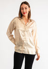 Serafina Collection Metallic Shirt, Light Gold