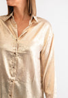 Serafina Collection Metallic Shirt, Light Gold