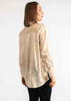 Serafina Collection Metallic Shirt, Light Gold