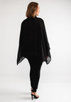 Serafina Collection One Size Tiered Blouse, Black