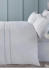 Serene Ric Rac Duvet Cover Set, White/Blue