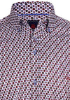 Andre Sexton Circular Pattern Shirt, Burgundy Multi