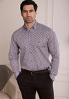 Andre Sexton Circular Pattern Shirt, Burgundy Multi
