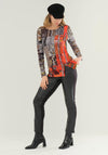 Dolcezza Mixed Print Stud Embellished Top, Multi