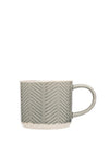 Siip Embossed Chevron Mug, Grey