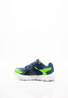 Skechers Boys Flex Glow Bolt Trainer, Navy