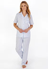 Slenderella Floral Short Sleeve Pyjama Set, Blue
