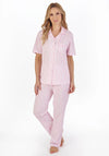 Slenderella Floral Short Sleeve Pyjama Set, Pink