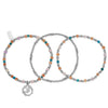 ChloBo Soul Vibrations Stack of 3 Bracelets, Silver