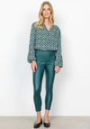 Soyconcept Pam 2 Faux Leather Leggings, Dark Green