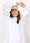 Soyconcept Netti Embroidered Ballon Sleeve Top, White