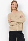 Soyaconcept Herla Knit Round Neck Cardigan, Beige