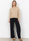 Soyaconcept Herla Knit Round Neck Cardigan, Beige