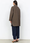 Soyaconcept Houndstooth High Neck Coat, Brown