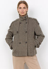 Soyaconcept Hannemai Funnel Neck Jacket, Brown Multi