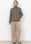Soyaconcept Hannemai Funnel Neck Jacket, Brown Multi