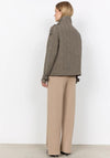 Soyaconcept Hannemai Funnel Neck Jacket, Brown Multi