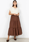 Soyaconcept Carynn Wide Knit Short Sleeve Top, Cream
