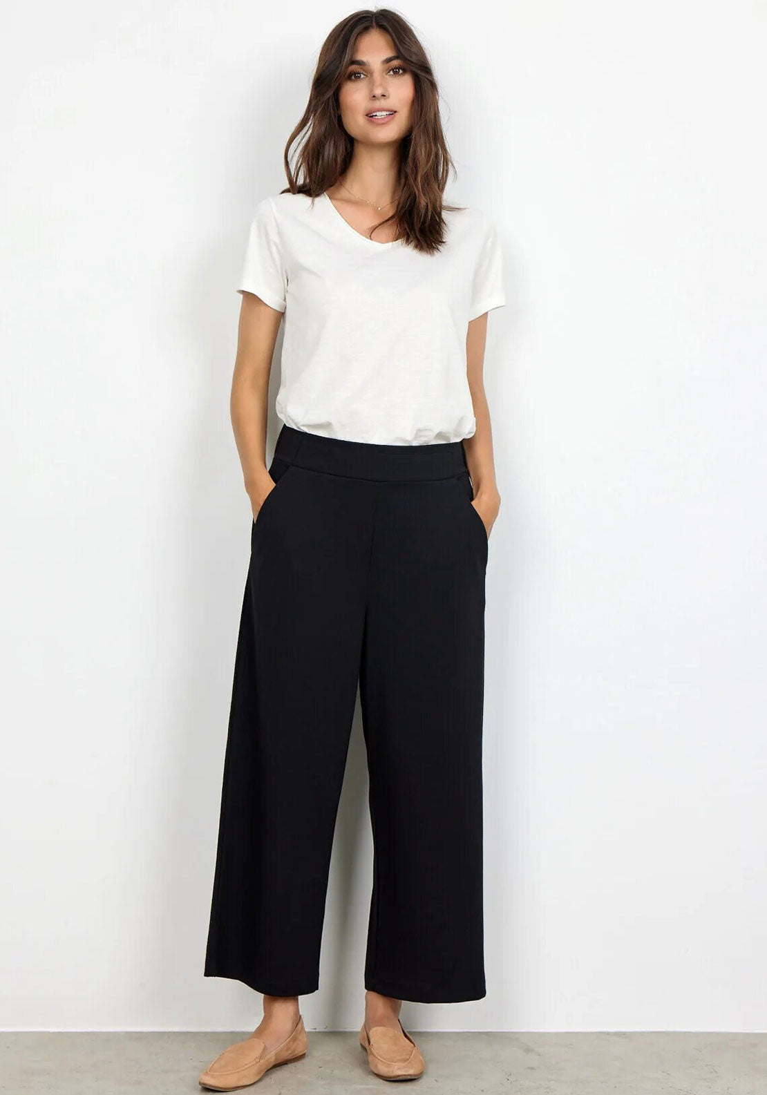 Soyaconcept Siham Wide Leg Culottes, Black