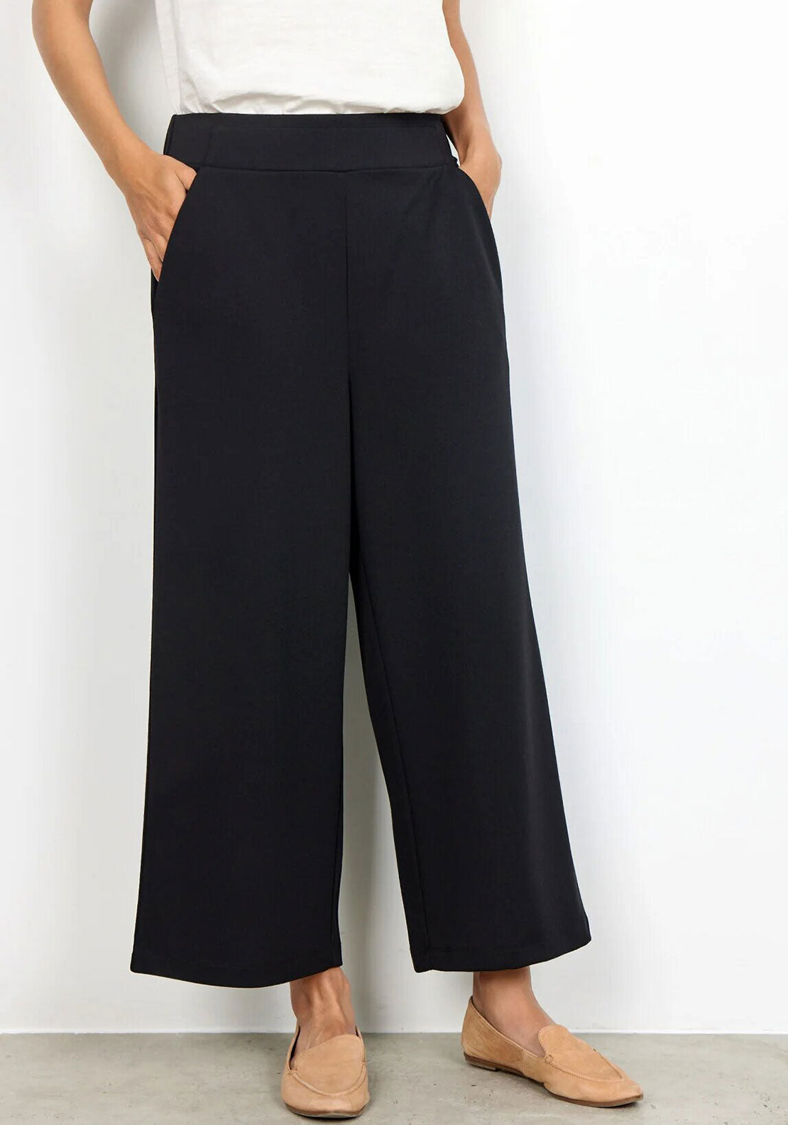 Soyaconcept Siham Wide Leg Culottes, Black