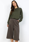 Soyaconcept Hekla Houndstooth Wide Leg Culottes, Brown