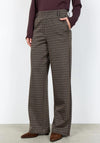 Soyaconcept Hekla Houndstooth Wide Leg Trousers, Brown
