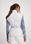 Monari High Collar Quilted Gilet Jacket, Gray
