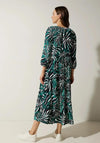 Street One Print Smock Midi Dress, Lagoon Green
