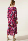 Street One Print Smock Midi Dress, Berry Rose